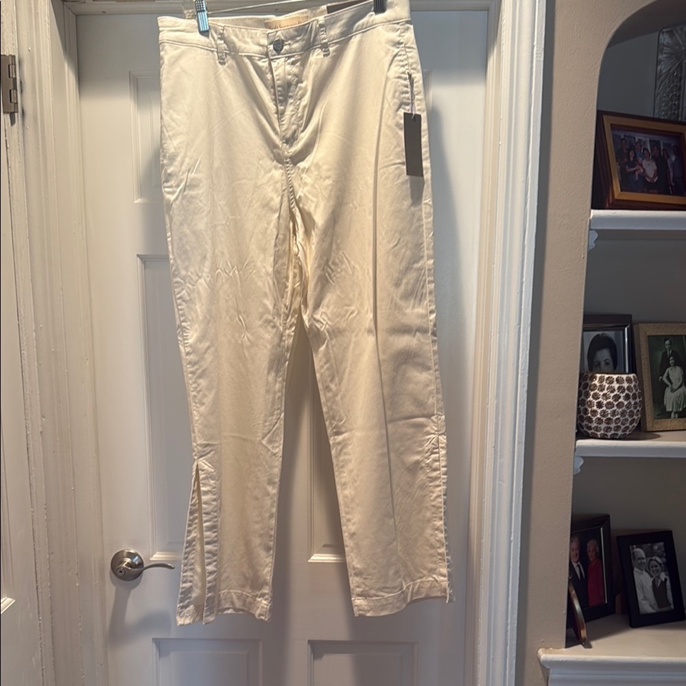 Soft Surroundings Cream Wide Leg Pants